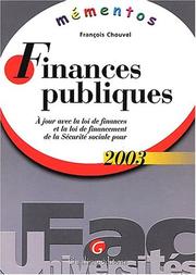 Cover of: Mémento finances publiques 2003 by F. Chouvel, F. Chouvel