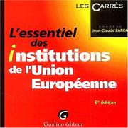 Cover of: Essentiel des institutions de l'union eu