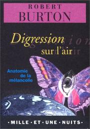 Cover of: Digression sur l'air