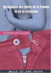 Cover of: Declaration des droits de la femme et de la citoyenne by Olympe de Gouges