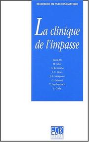 Cover of: La clinique de l'impasse by Sami-Ali