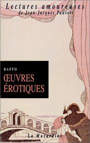 Cover of: Oeuvres érotiques by Giorgio Baffo, Isidore Liseux
