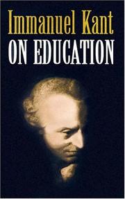 Cover of: On education