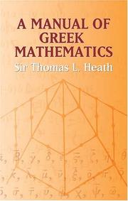 Cover of: A Manual of Greek Mathematics