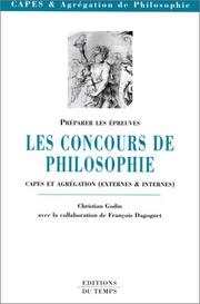 Cover of: Les concours de philosophie