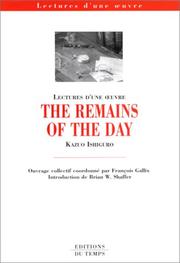 Cover of: The remains of the day de Kazuo Ishiguro