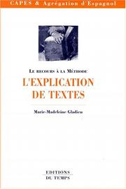Cover of: L'explication des textes littéraires