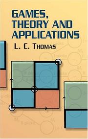 Cover of: Games, Theory and Applications