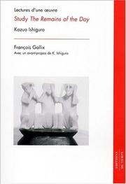 Cover of: Study the remains of the day de k.ishiguro