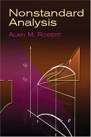 Cover of: Nonstandard analysis by Alain Robert, Alain Robert