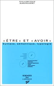 Cover of: Etreet "avoir" by 