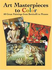 Cover of: Art Masterpieces to Color by Dover Publications, Inc.
