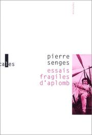 Cover of: Essais fragiles d'aplomb