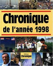 Cover of: Chronique de l'année 1998