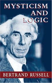 Cover of: Mysticism and logic by Bertrand Russell, Bertrand Russell