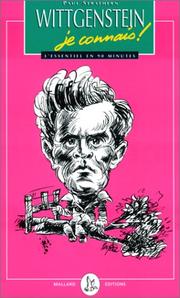 Cover of: Wittgenstein, je connais!