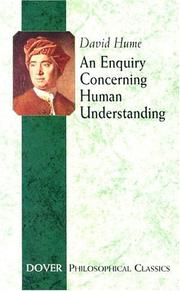 Cover of: An enquiry concerning human understanding | David Hume