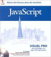 Cover of: Javascript Visuel pro