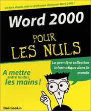 Cover of: Word 2000 pour les nuls