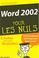 Cover of: Word 2002 pour les nuls