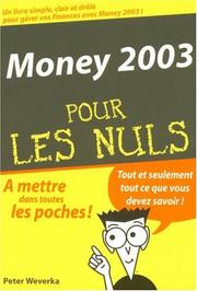 Cover of: Money poche 2003 pour les nuls by Peter Weverka