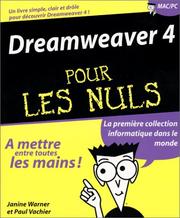 Cover of: Dreamweaver 4 pour les nuls