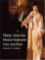 Cover of: Thirty Arias for Mezzo-Soprano by H. E. Krehbiel