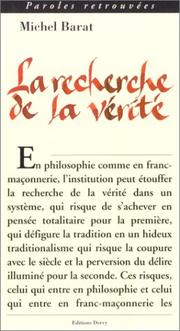 Cover of: La Recherche de la vérité