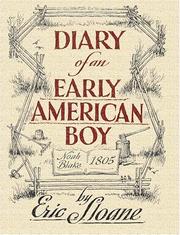 Cover of: Diary of an early American boy, Noah Blake 1805 by Eric Sloane, Noah Blake