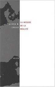 Cover of: La mesure de la realite