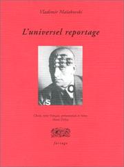 Cover of: L'universel reportage by Vladimir Maiakovski
