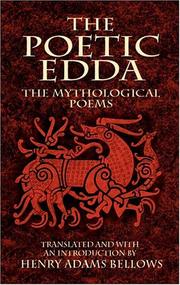 Cover of: The Poetic Edda by Henry Adams Bellows