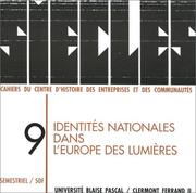 Identités nationales dans l'Europe des Lumières by Siecles/