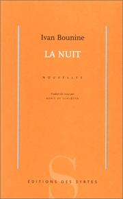 Cover of: La Nuit by Ivan Bounine