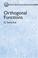 Cover of: Orthogonal functions