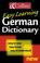 Cover of: Collins easy learning German dictionary