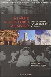 Cover of: La laïcité a-t-elle perdu la raison?