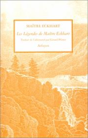 Cover of: Les Légendes de maître Eckhart