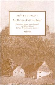 Cover of: Les Dits de Maître Eckhart