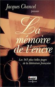 Cover of: La Mémoire de l'encre