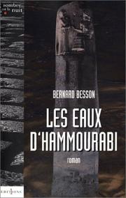 Cover of: Les Eaux d'Hammourabi by Bernard Besson