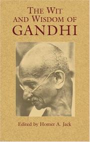 Cover of: The Wit and Wisdom of Gandhi (Eastern Philosophy and Religion)