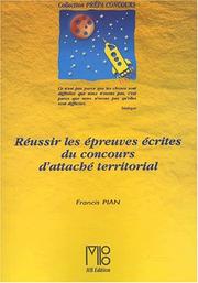 Cover of: Réussir les épreuves écrites du concour d'attaché territorial