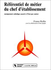 Cover of: Référentiel de métier du chef d'établissement