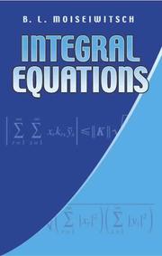 Cover of: Integral equations