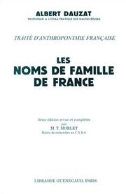 Cover of: Noms de famille de France (les) by Albert Dauzat