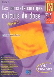 Cover of: Cas concrets corrigés, tome 1  by Christiane Kahwati