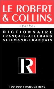 Cover of: Robert & Collins French - German / German - French Dictionary Poche by 