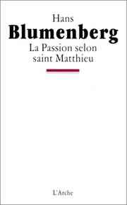 Cover of: La Passion selon saint Matthieu