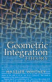 Cover of: Geometric integration theory